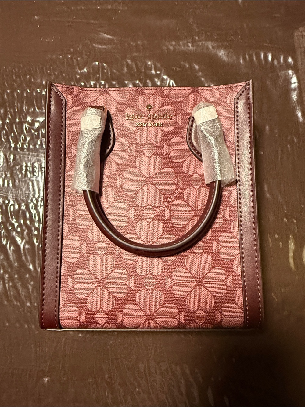 kate spade Pink Floral Jacquard Mini Tote with Top Handles